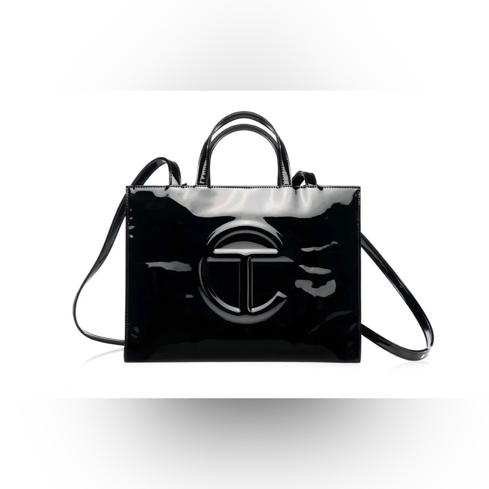 Medium black patent leather Telfar